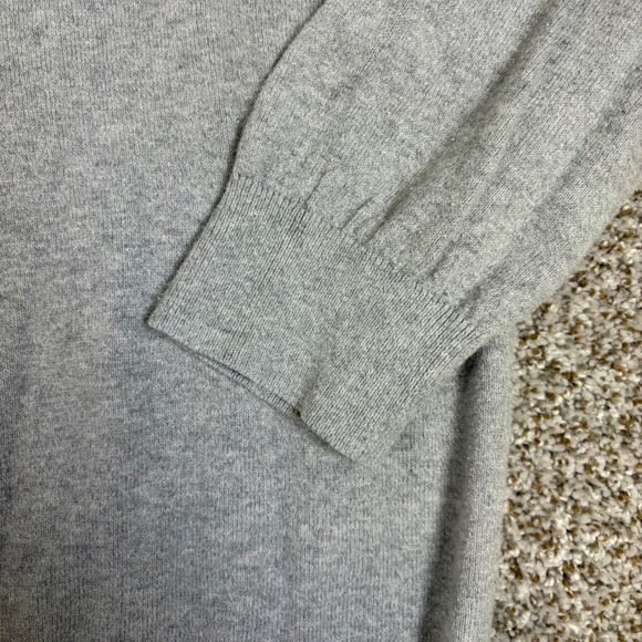 LL Bean Mens XL Gray Cotton Cashmere V-Neck Sweater 274603 - Picture 7 of 12